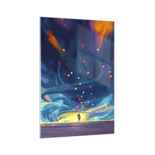 Billede på glas - På en blå vind - 70x100 cm