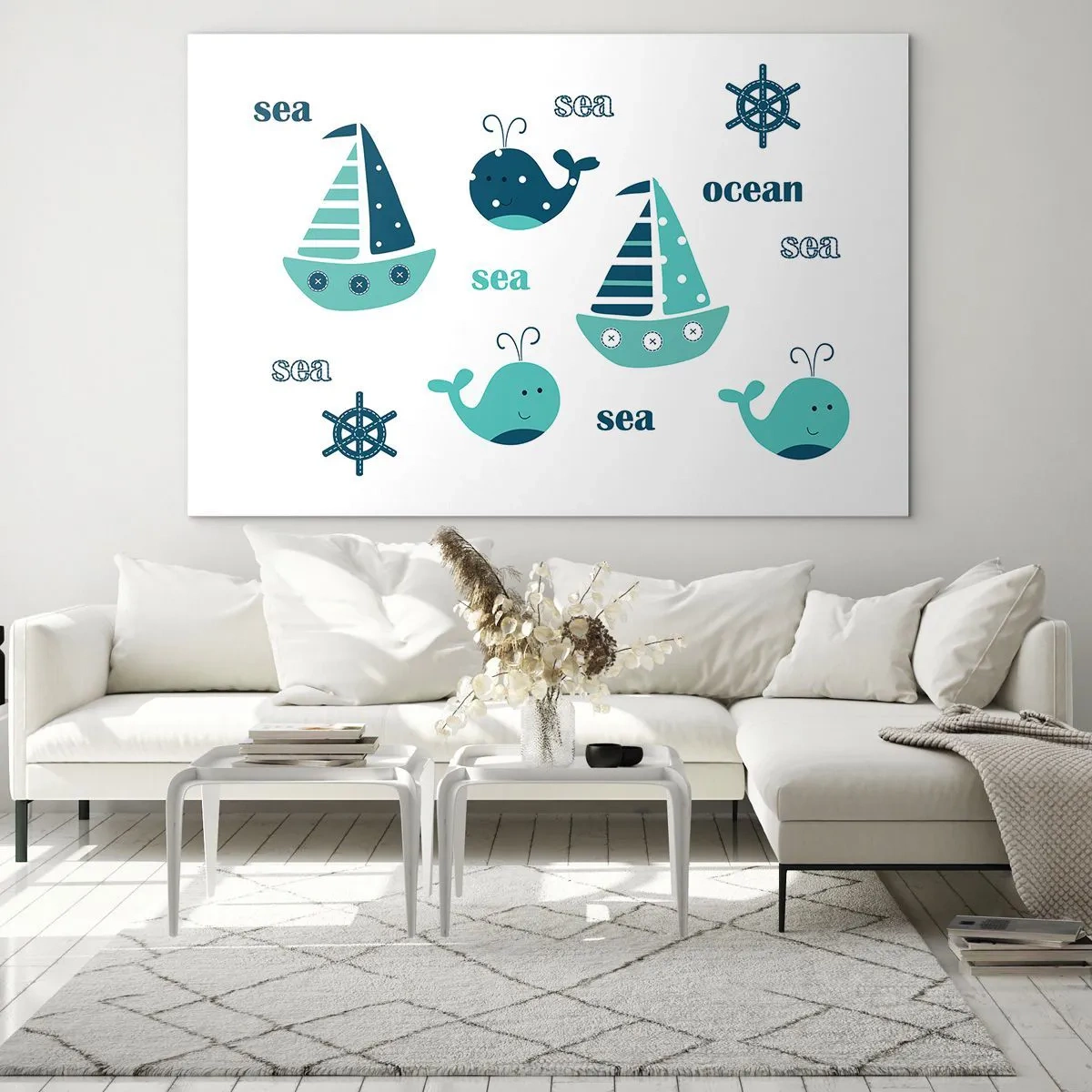 Billede på glas - På tværs af have og oceaner - 120x80 cm