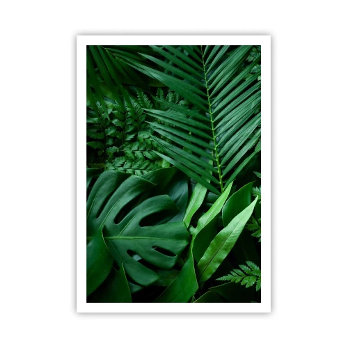 Plakat - Kranset i grønt - 70x100 cm