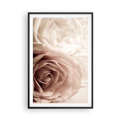 Plakat i sort ramme - I rosens hjerte - 61x91 cm