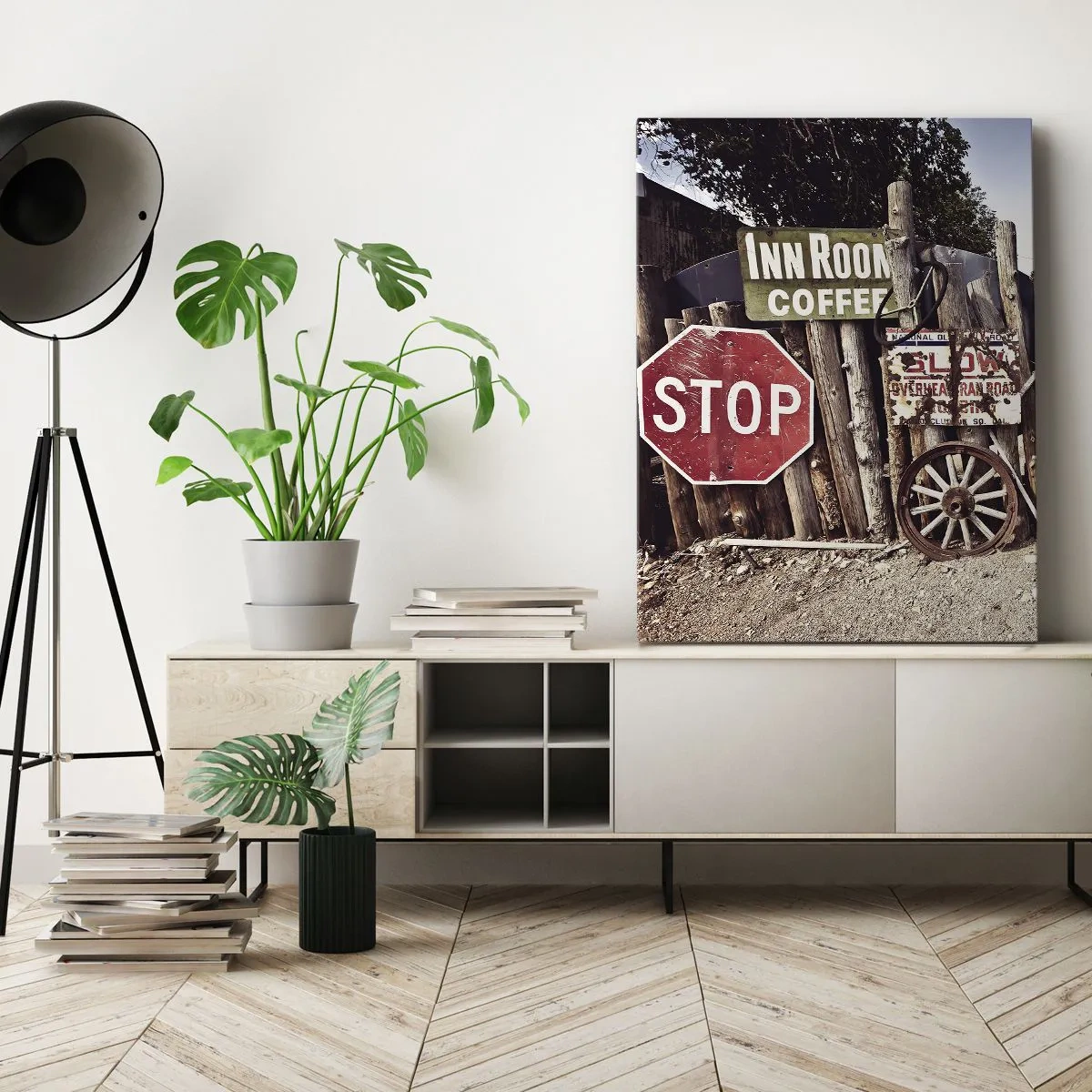 Lærredstryk - Billede på lærred - Og tiden er stoppet - 70x100 cm