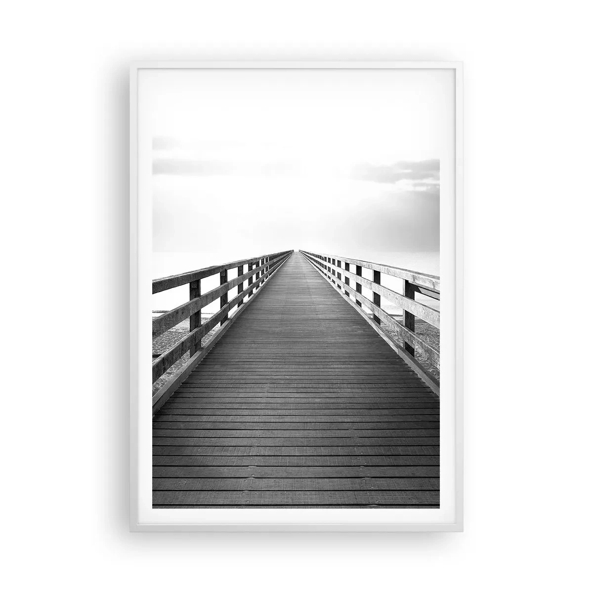 Plakat i hvid ramme - Ind i det fjerne… - 70x100 cm