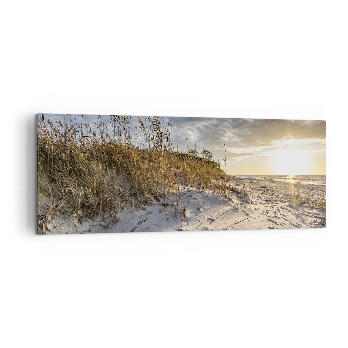 Lærredstryk - Billede på lærred - Indbydelse til en vandretur - 140x50 cm