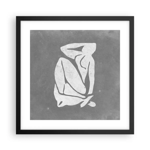 Plakat i sort ramme - I drømmerier - 40x40 cm