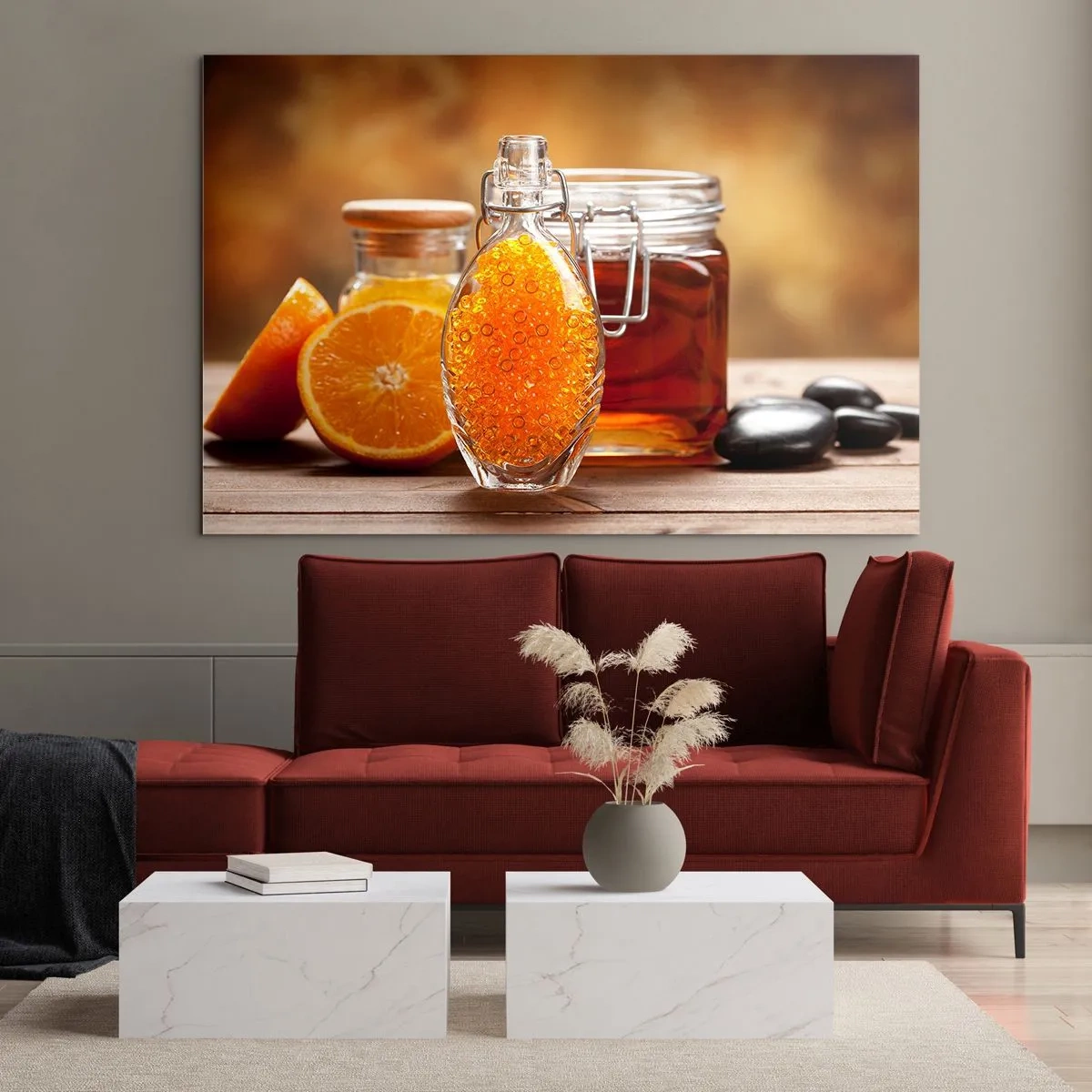 Billede på glas - Solrige smags- og aromastoffer - 120x80 cm