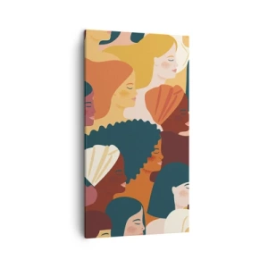 Lærredstryk - Billede på lærred - Kun kvindelighed - 45x80 cm