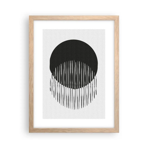 Plakat i ramme af lyst egetræ - Hans alter ego - 30x40 cm