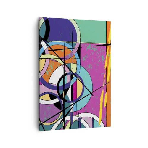 Lærredstryk - Billede på lærred - Hjul for hjul - 50x70 cm