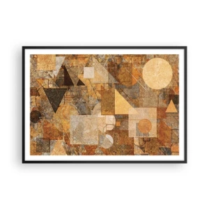 Plakat i sort ramme - Kubistisk bronzeundersøgelse - 100x70 cm