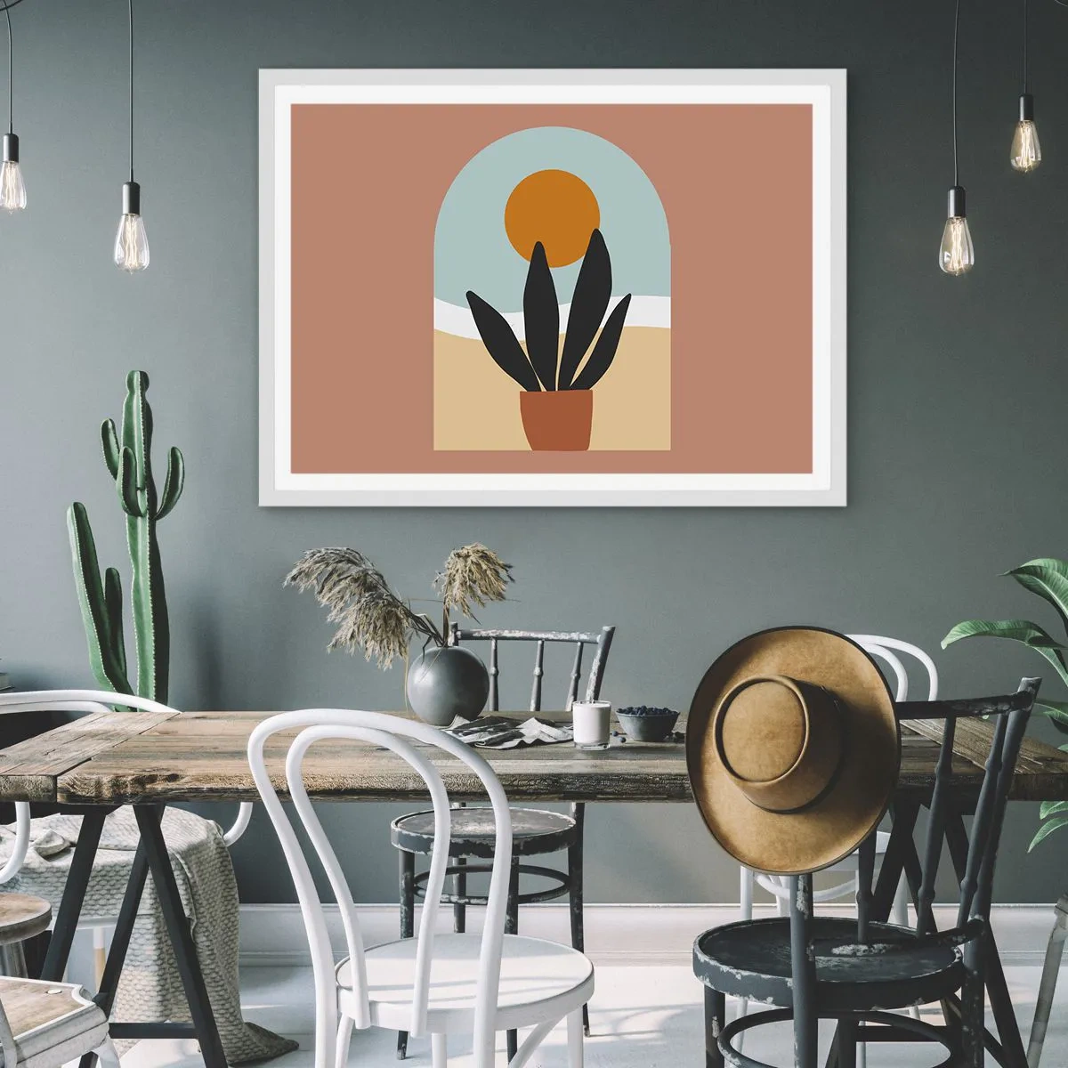 Plakat i hvid ramme - Små glæder - 50x40 cm