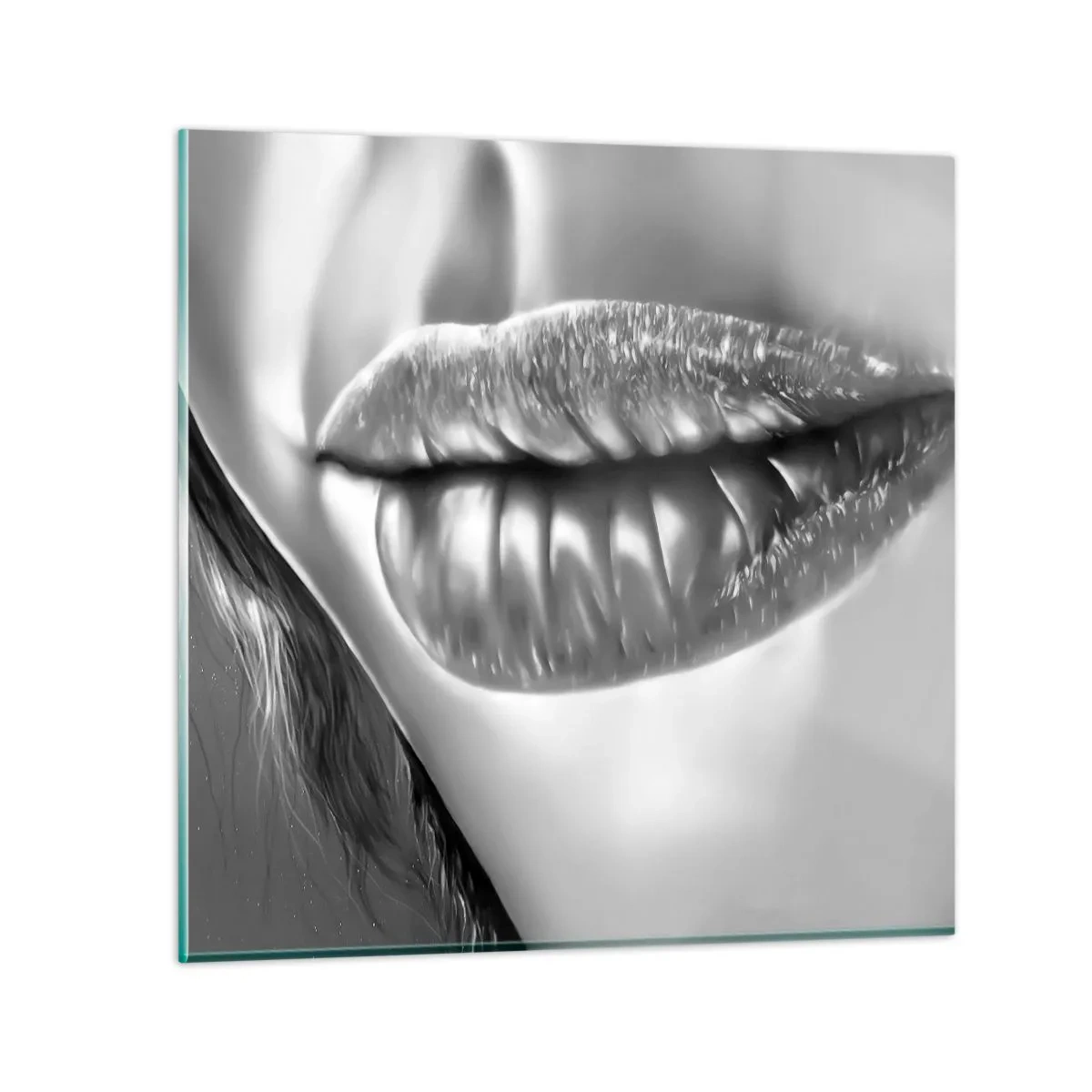 Billede på glas - Jeg ved, hvad du tænker... - 50x50 cm