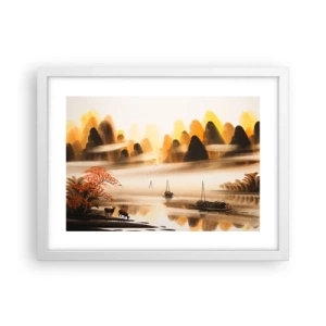 Plakat i hvid ramme - Længere væk end det fjerne Østen - 40x30 cm