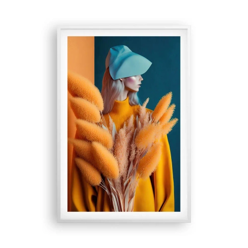 Plakat i hvid ramme - Fluffy portræt - 61x91 cm