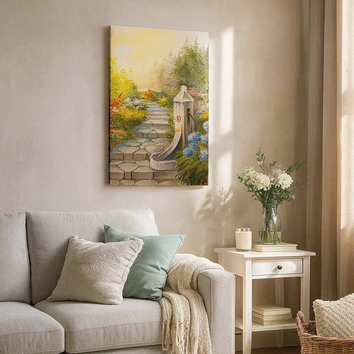 Lærredstryk - Billede på lærred - I fuld blomstring - 50x70 cm