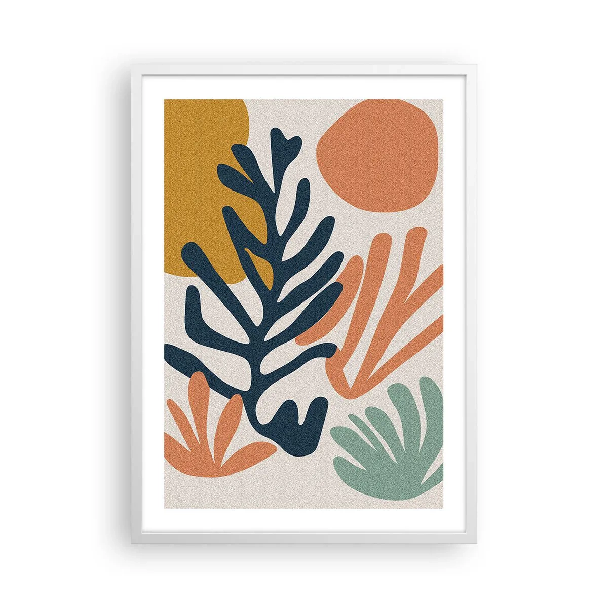 Plakat i hvid ramme - Koralhav - 50x70 cm
