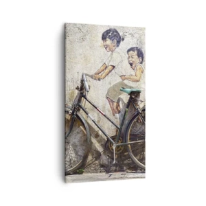 Lærredstryk - Billede på lærred - Sandt eller falsk? - 45x80 cm