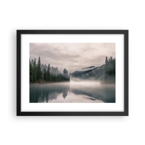 Plakat i sort ramme - I drømmen, i tågen - 40x30 cm