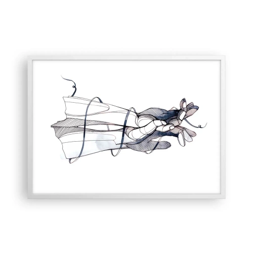 Plakat i hvid ramme - En undersøgelse af berøring - 70x50 cm