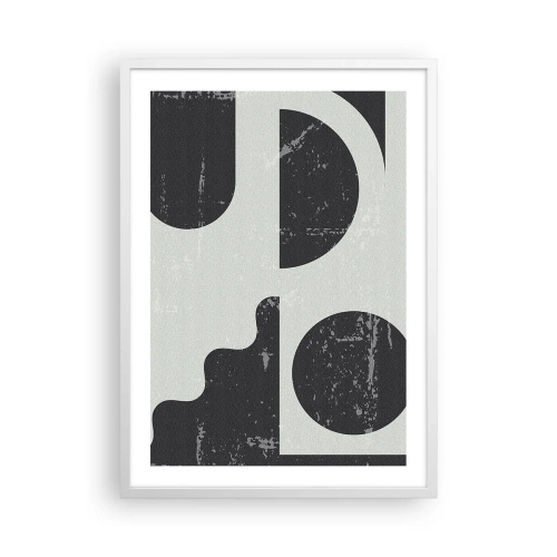 Plakat i hvid ramme - Komposition over og under - 50x70 cm