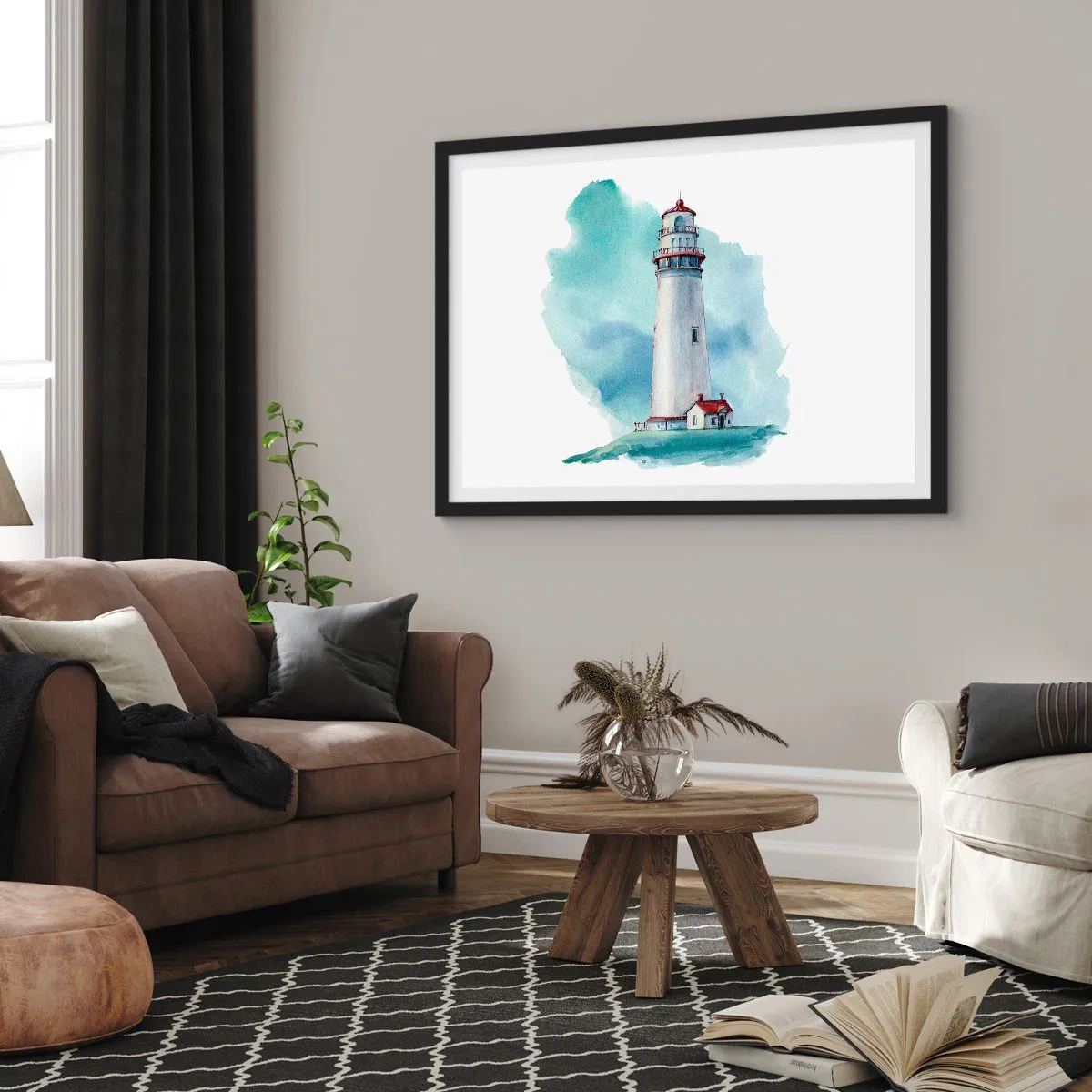 Plakat i sort ramme - Det blås blide søster - 70x50 cm