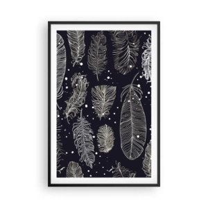 Plakat i sort ramme - Fjerede blonder - 61x91 cm