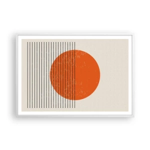 Plakat i hvid ramme - Altid solen - 100x70 cm