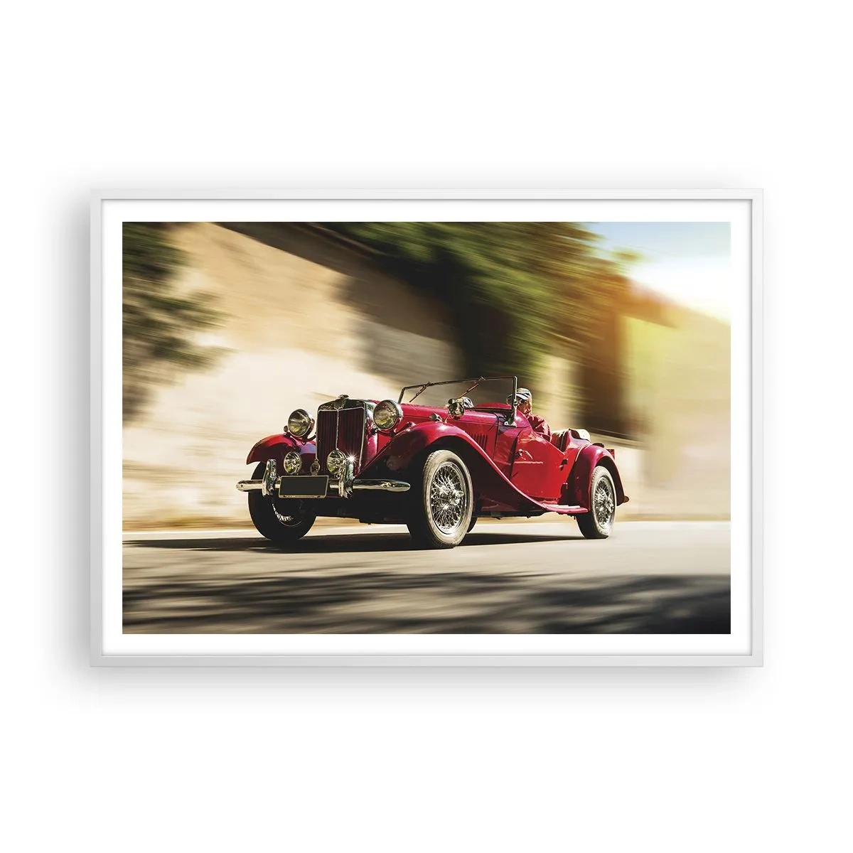 Plakat i hvid ramme - Smukkere end Nike fra Samothrake - 100x70 cm