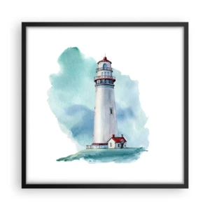 Plakat i sort ramme - Det blås blide søster - 50x50 cm