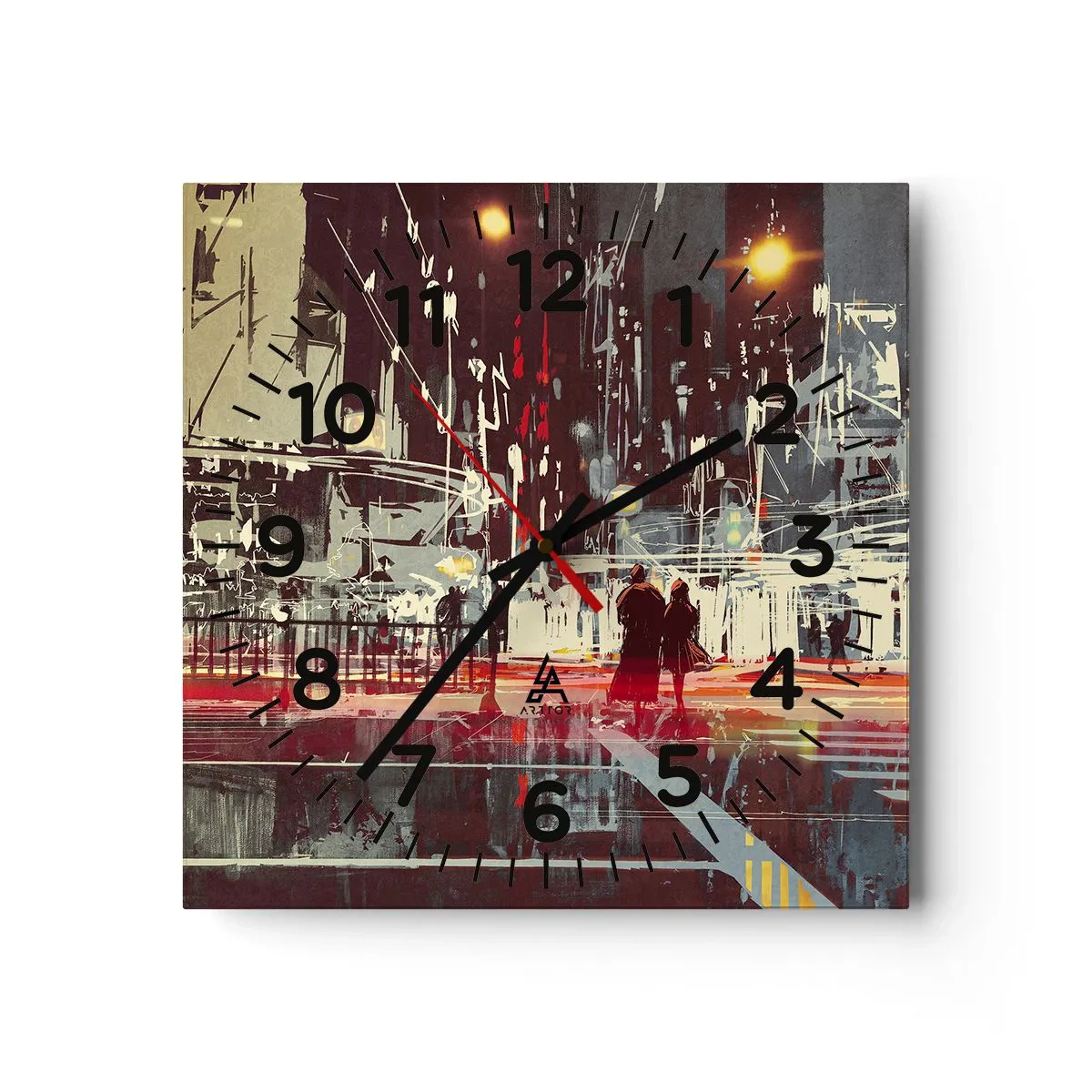 Vægur, Uret - En storbyoverfart - 40x40 cm