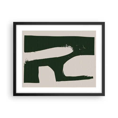 Plakat i sort ramme - Bugter af hvidt - 50x40 cm
