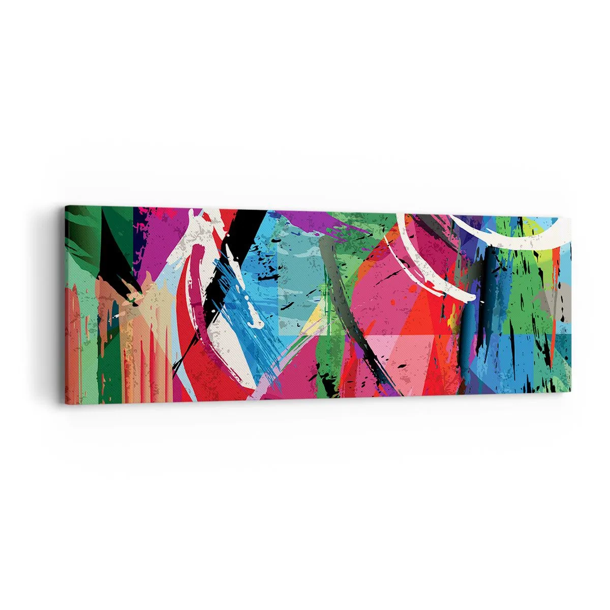 Lærredstryk - Billede på lærred - Hurtig, livlig og hoppende - 90x30 cm