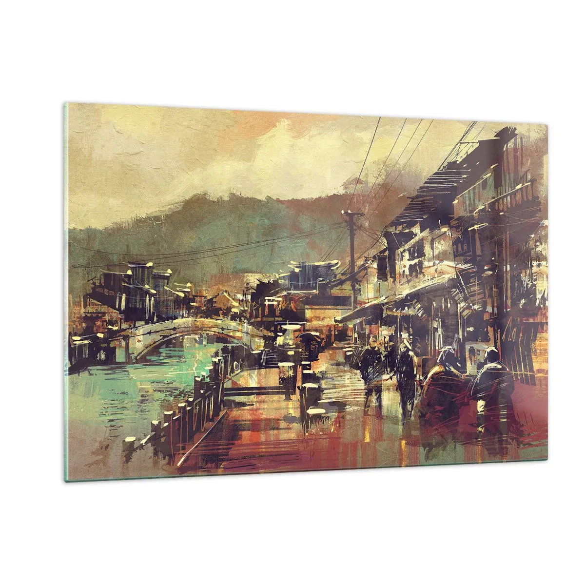 Billede på glas - Livet som et væld af gråt - 120x80 cm
