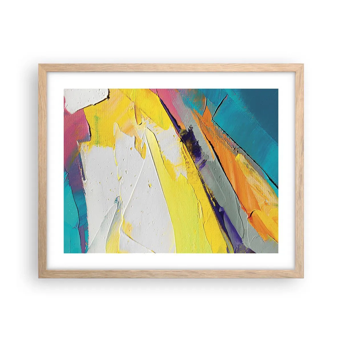 Plakat i ramme af lyst egetræ - Lysets anatomi - 50x40 cm