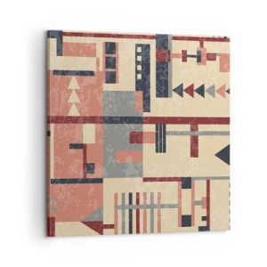 Lærredstryk - Billede på lærred - Kombination af vertikaler og niveauer - 60x60 cm