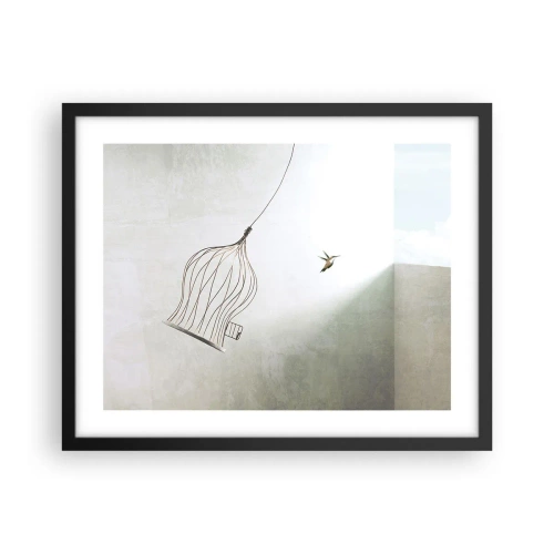 Plakat i sort ramme - I sit elementet - 50x40 cm