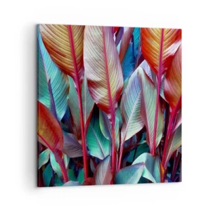 Lærredstryk - Billede på lærred - Farverigt krat - 50x50 cm