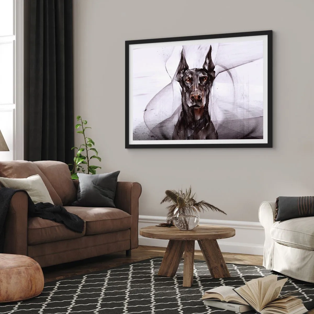 Plakat i sort ramme - Nobelt født - 40x30 cm