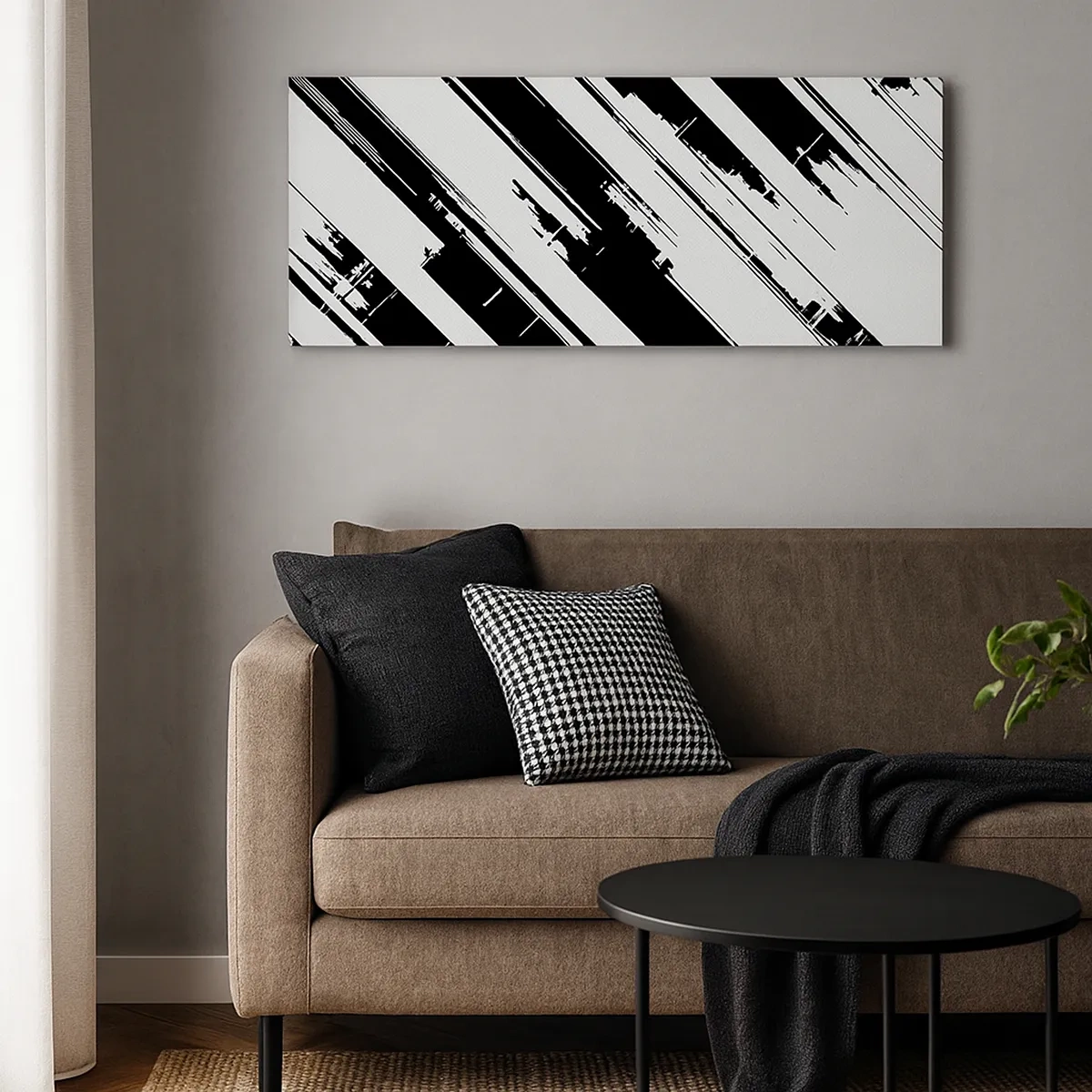 Lærredstryk - Billede på lærred - Intens og dynamisk komposition - 30x30 cm