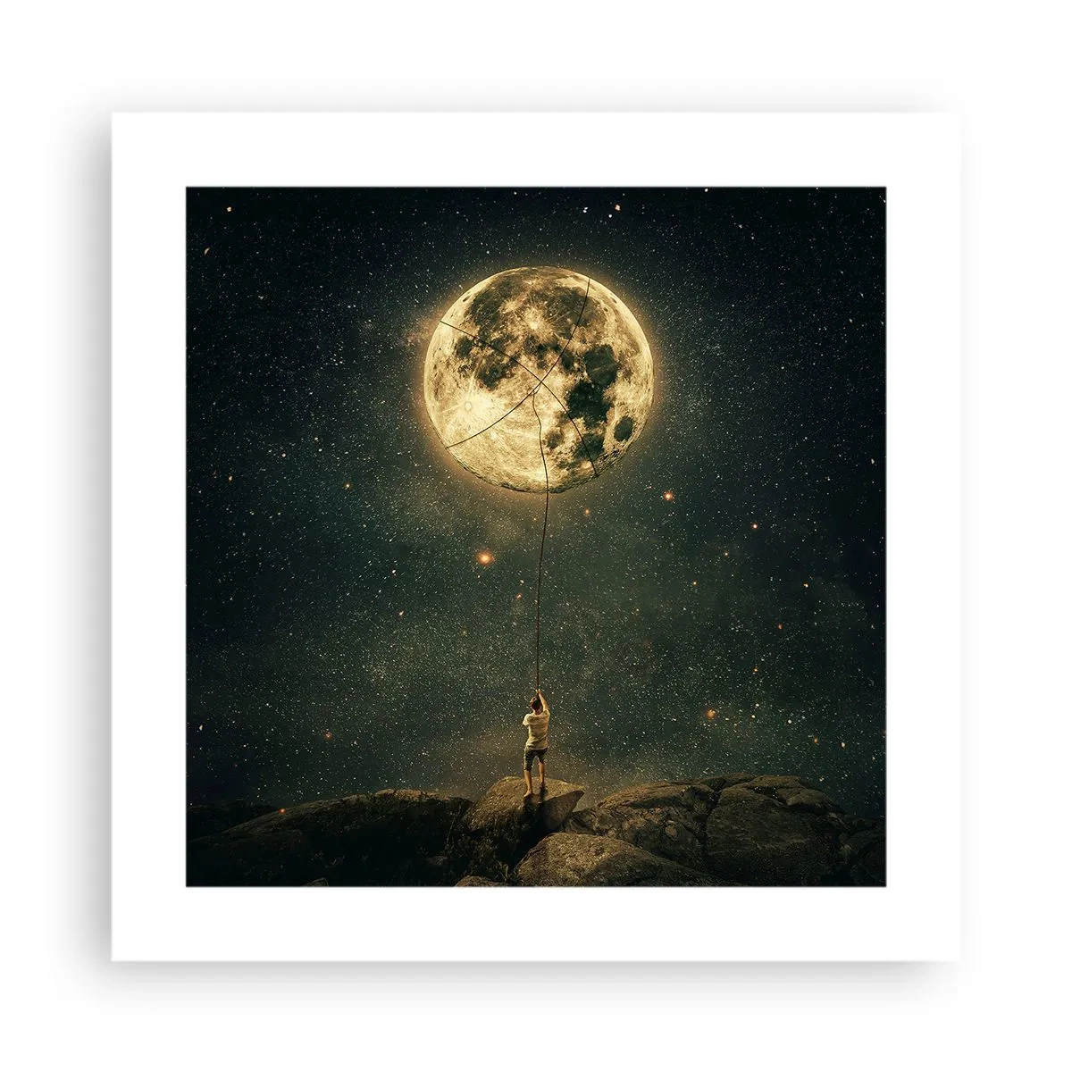 Plakat - En, der stjal månen - 40x40 cm