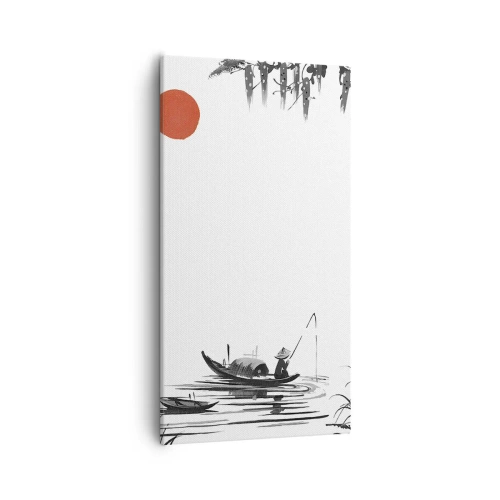 Lærredstryk - Billede på lærred - En asiatisk eftermiddag - 55x100 cm