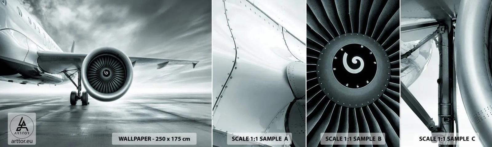 Fototapet Prøve Standard Eco - Der er kraft! - Fly, Rejse, Forretning - 100x30 cm