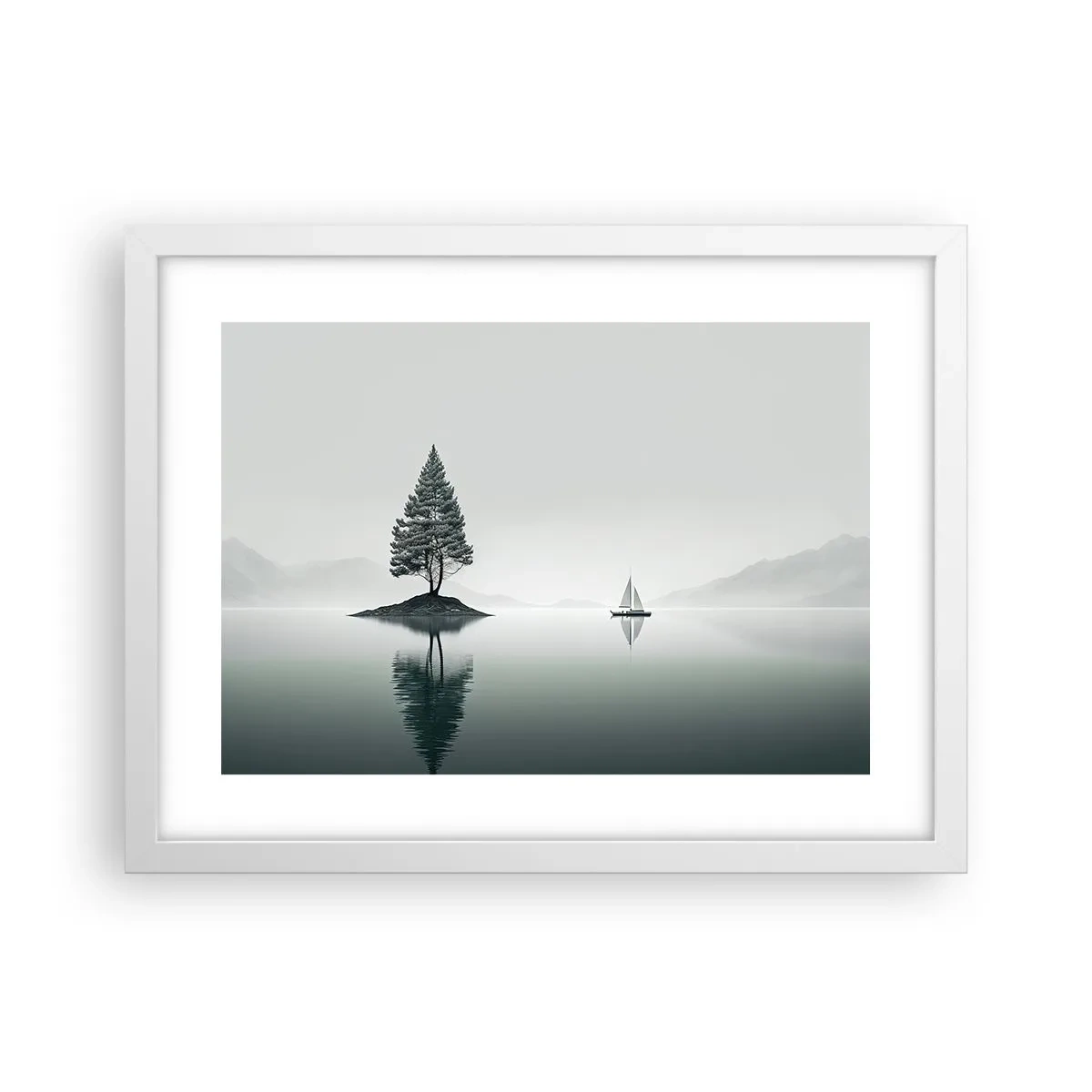 Plakat i hvid ramme - En drøm - 40x30 cm