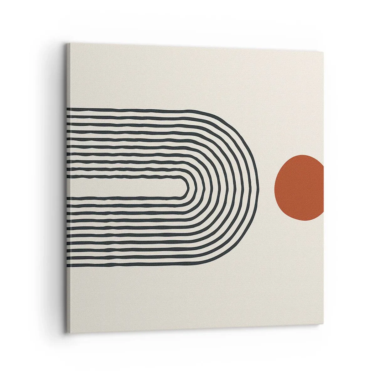 Lærredstryk - Billede på lærred - Magnetisme af former og farver - 60x60 cm