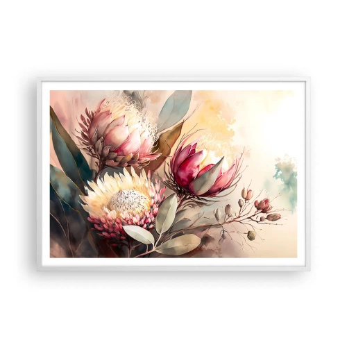 Plakat i hvid ramme - I profil og en face - 100x70 cm