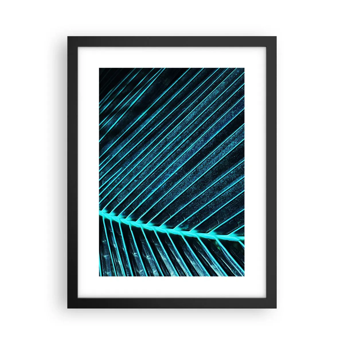 Plakat i sort ramme - Tekstur af grønt - 30x40 cm