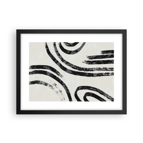 Plakat i sort ramme - Halvt stoppet - 40x30 cm