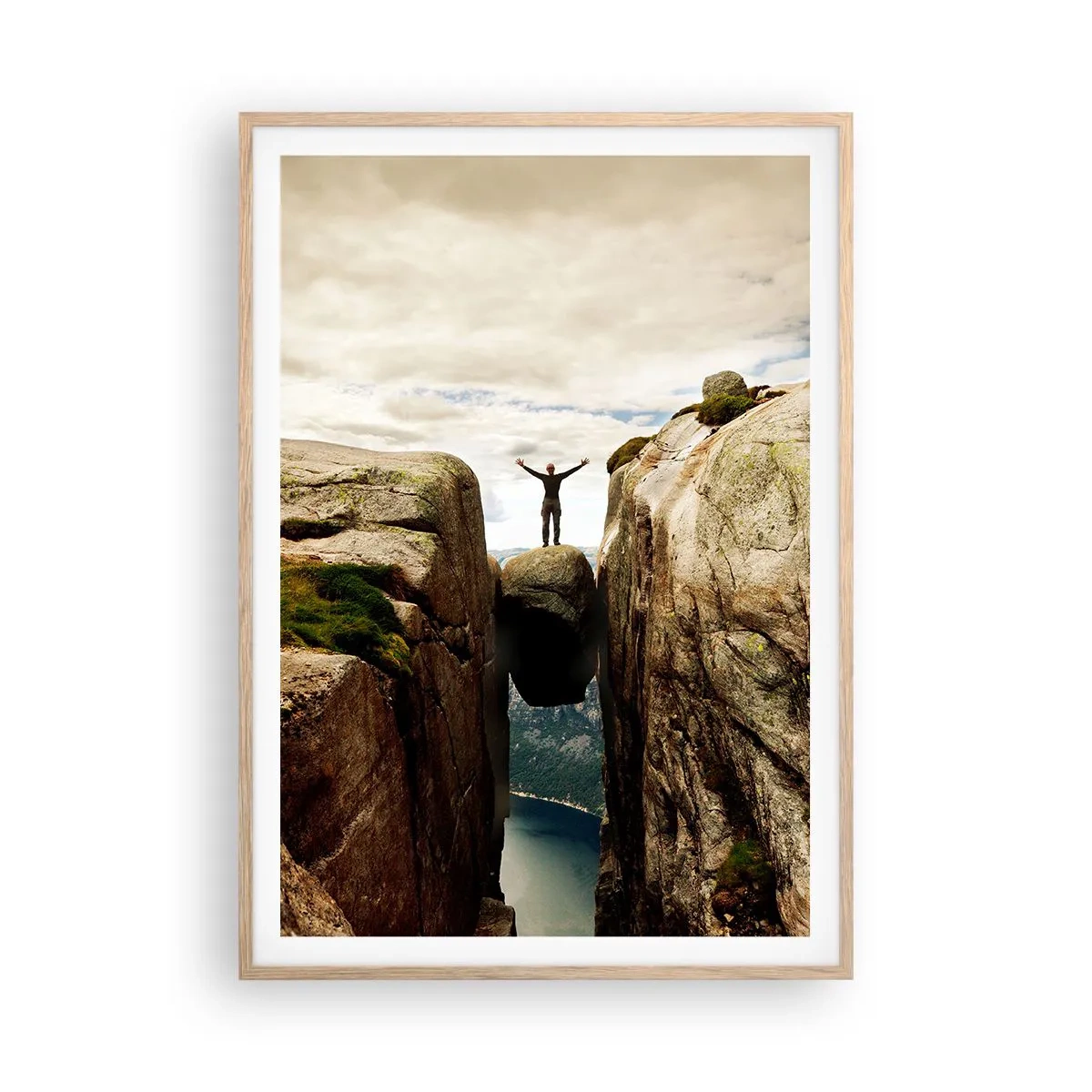 Plakat i ramme af lyst egetræ - Hvordan har jeg det! - 70x100 cm