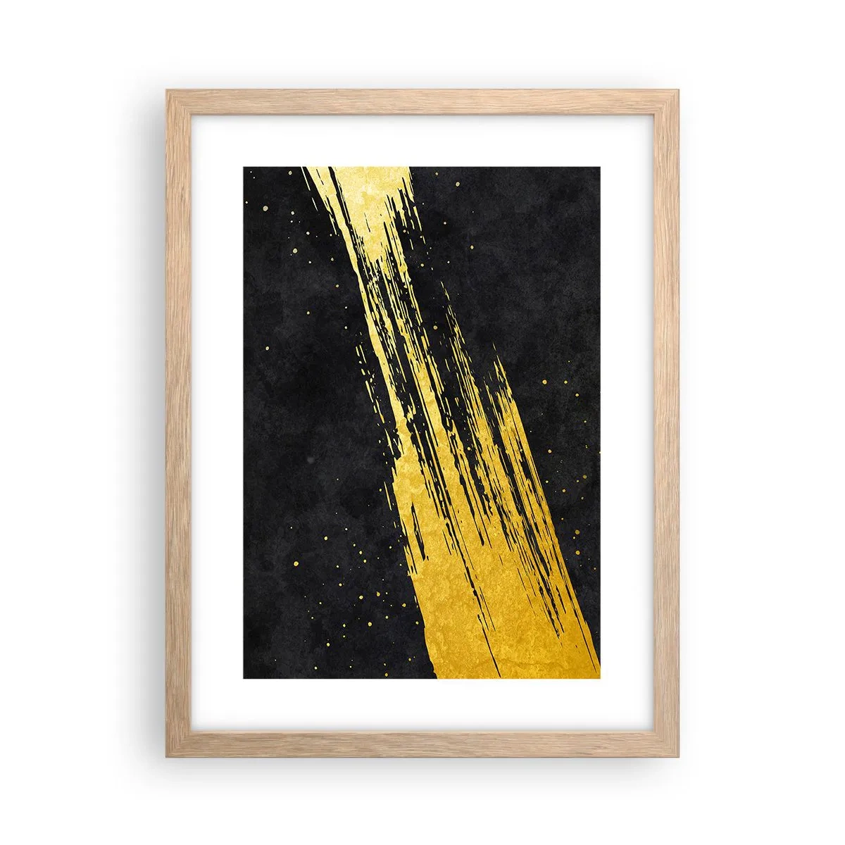 Plakat i ramme af lyst egetræ - Hop ind i hyperrummet - 30x40 cm