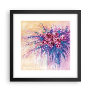 Plakat i sort ramme - Rose springvand - 30x30 cm