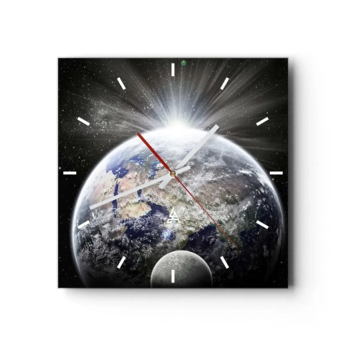 Vægur, Uret - I fuldt blus - 30x30 cm